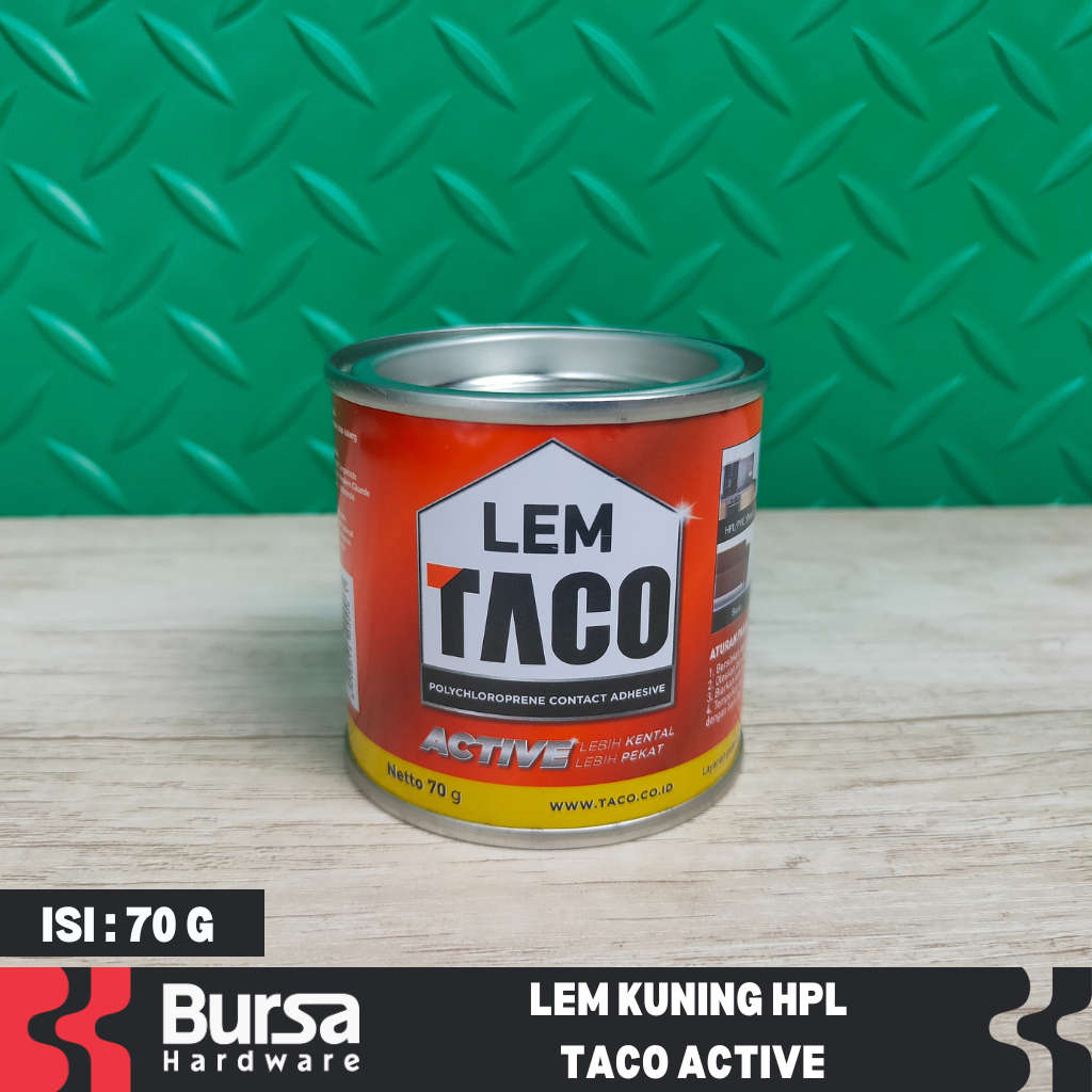 TACO Active Lem Kuning Serbaguna 70 gram Perekat HPL Vinyl Karpet Kuat Kental