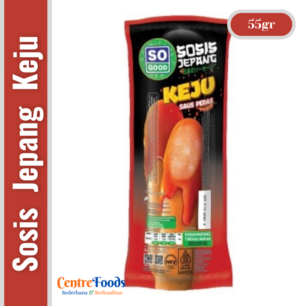 

Sosis Jepang Keju Saus Pedas - Spicy Cheese Japanese Sausage SO GOOD | 55gr [ Harga Per BKS ]