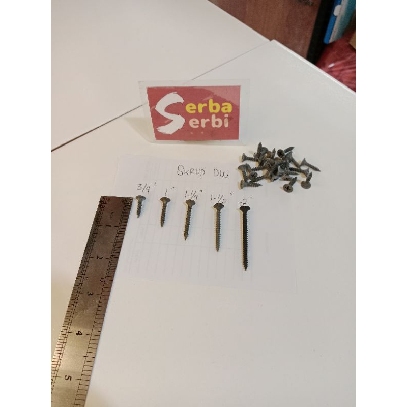 (/PACK KECIL SKRUP HITAM DW GYPSUM) Sekrup gipsun gipsum
