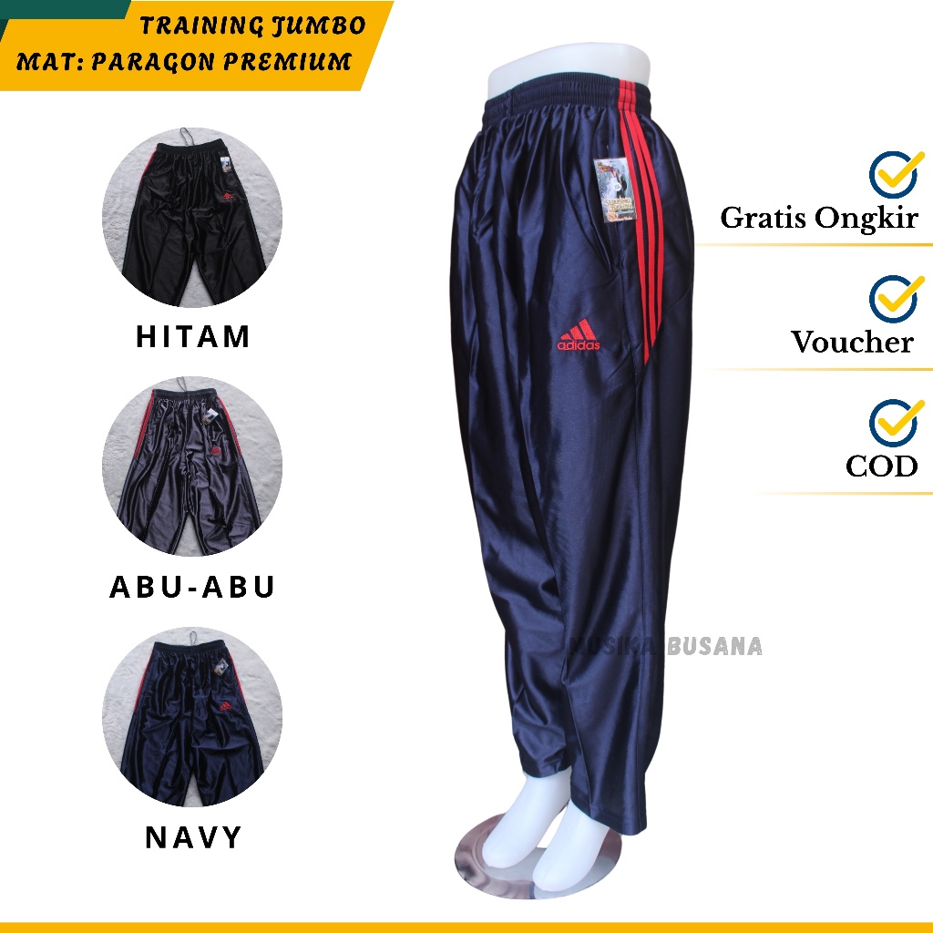 Celana Training Panjang Jumbo Bahan Paragon Premium
