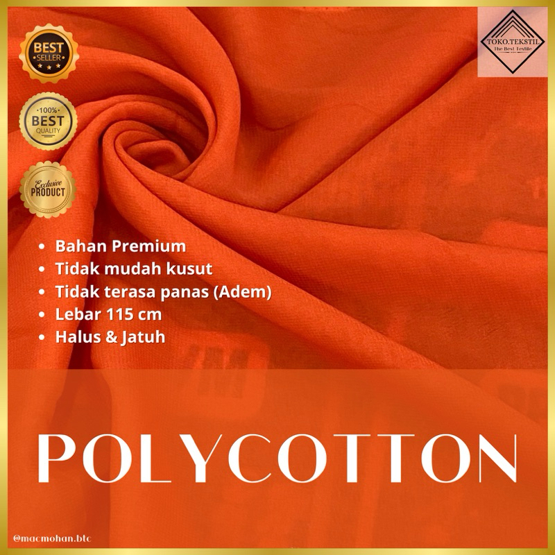 KAIN POLYCOTTON / KAIN DOUBLE HYCOUNT / HYCOUNT METERAN / POLYCOTTON BY APPLETEX BAHAN JILBAB HIJAB 