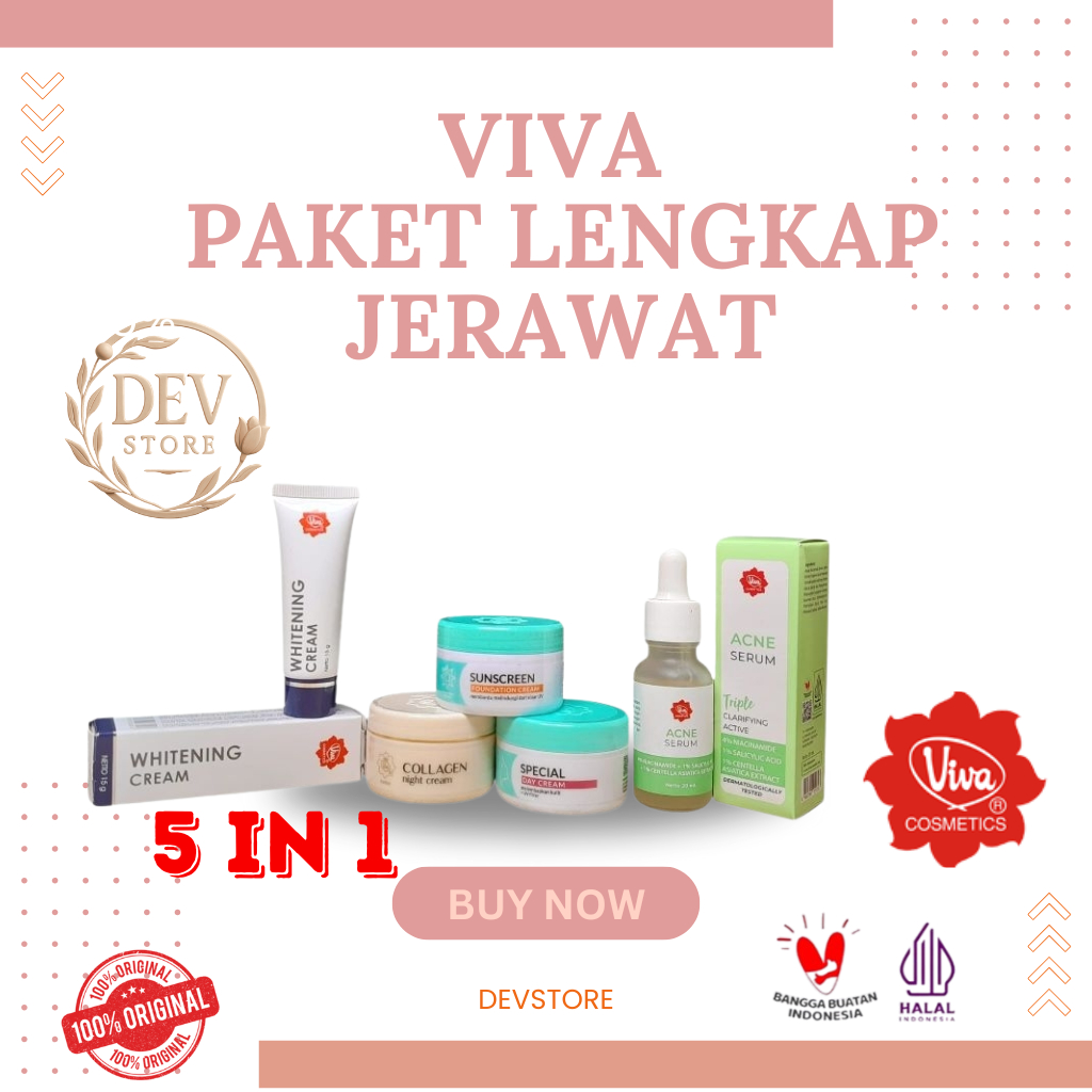 PAKET WAJAH VIVA ISI 5 - VIVA SKINCARE PAKET PERAWATAN WAJAH