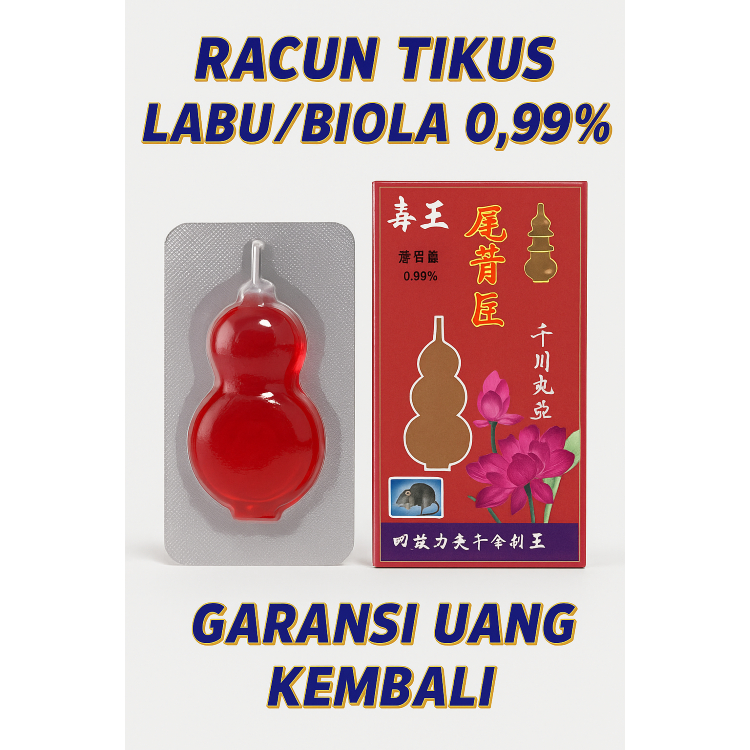 Racun Tikus Cair 0,99% Asli Model Labu Biola Ampuh & Asli – Dosis Tinggi