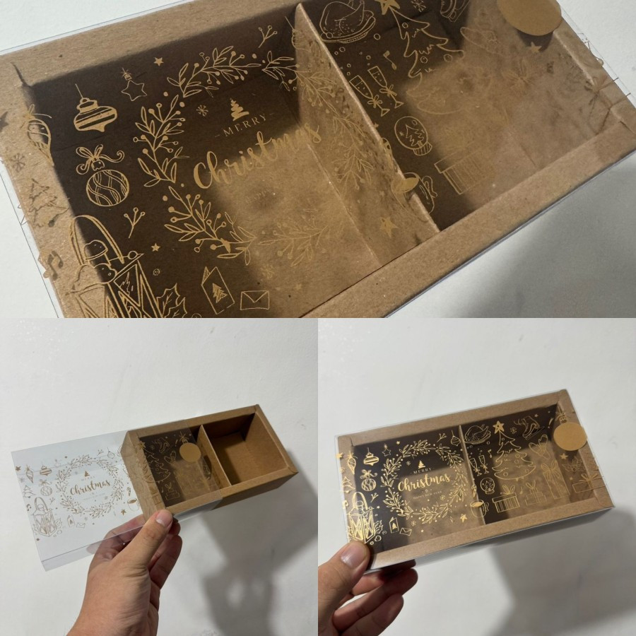 

Dus Mika Natal Sekat 2 Ukuran 8.5x8.5x5cm Box Mochi Dan Mooncake Warna Cokelat