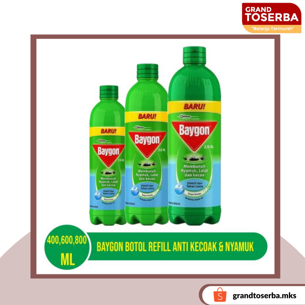 BAYGON OIL SPRAY / BAYGON LIQUID / BAYGON CAIR REFILL TANPA AROMA