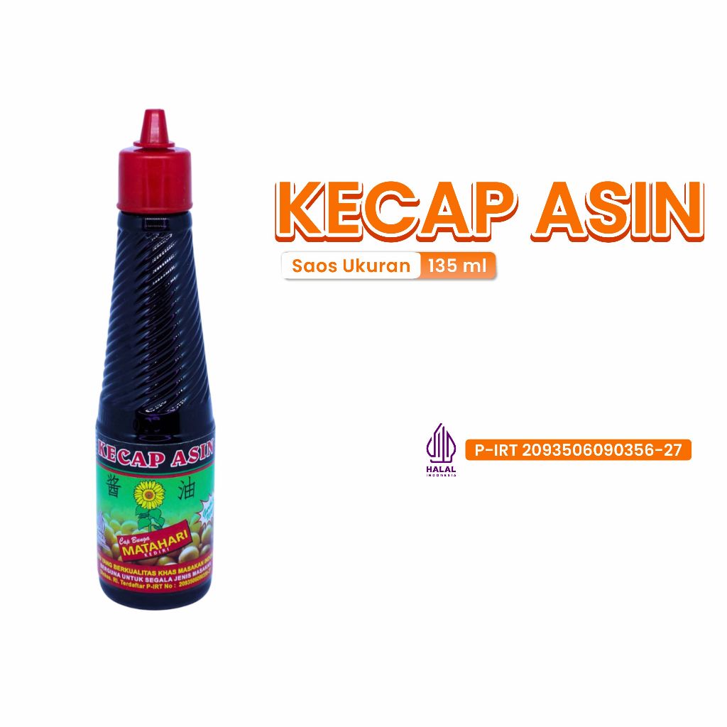 

Kecap Asin , Saos Asin , Bahan Makanan , Masakan , Sauce Makanan , CAP BUNGA MATAHARI 135ML