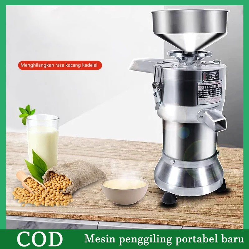 Mesin susu kedelai pemisah bubur otomatis, penggiling tahu kecil, toko sarapan berkapasitas besar de