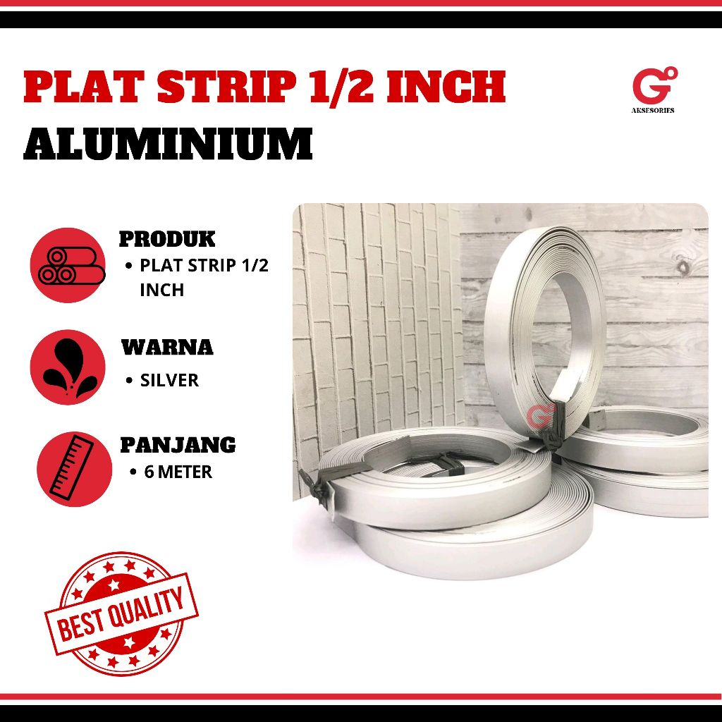Plat Strip Aluminium 1/2" (12,5mm)