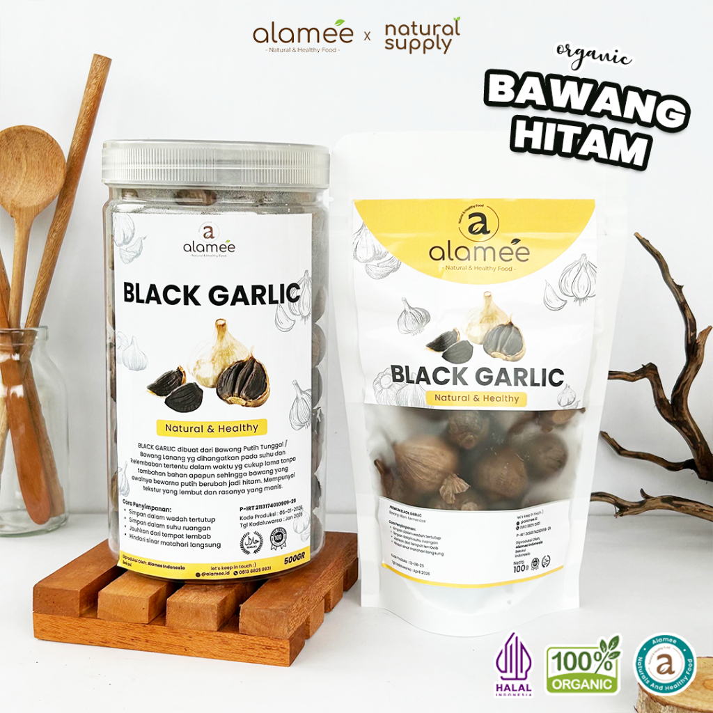 

Black Garlic Garlik Bawang Hitam Tunggal Kating 500 gram Herbal Premium Lanang Alami Natural