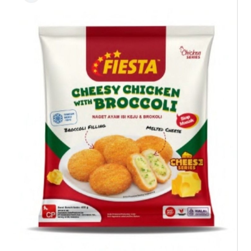 

Fiesta Cheesy Chicken With Broccoli / Naget Ayam Dengan Sayur Brokoli dan Keju / Chicken Nugget | Berat Bersih 400g