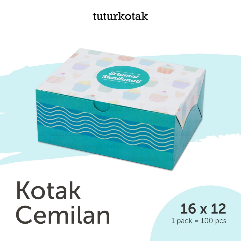 Dus Snack Kotak Snack 16x12 Motif Cupcake