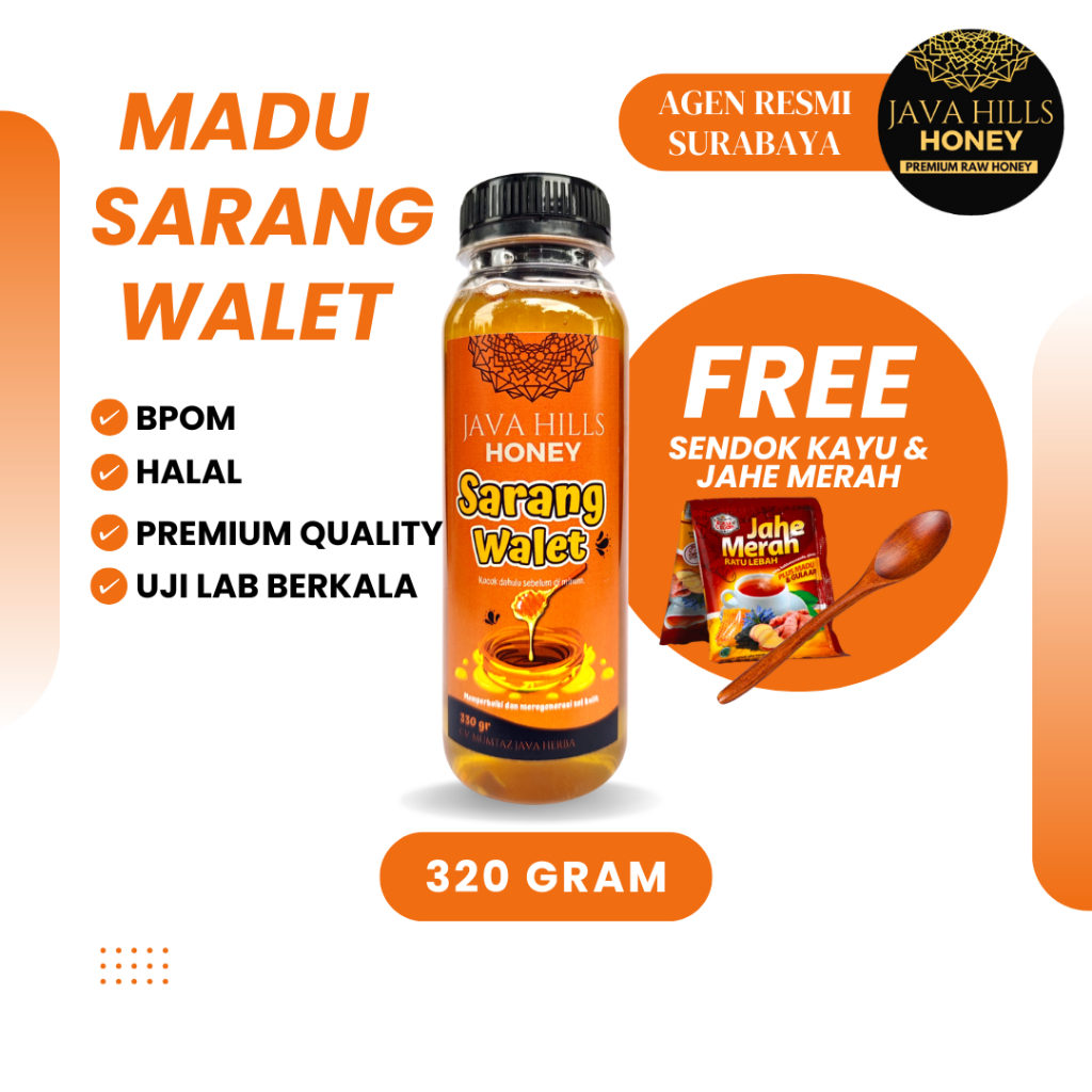 

Javahills Honey Madu Sarang Walet 320gr – Madu Alami dengan Sarang Walet Asli