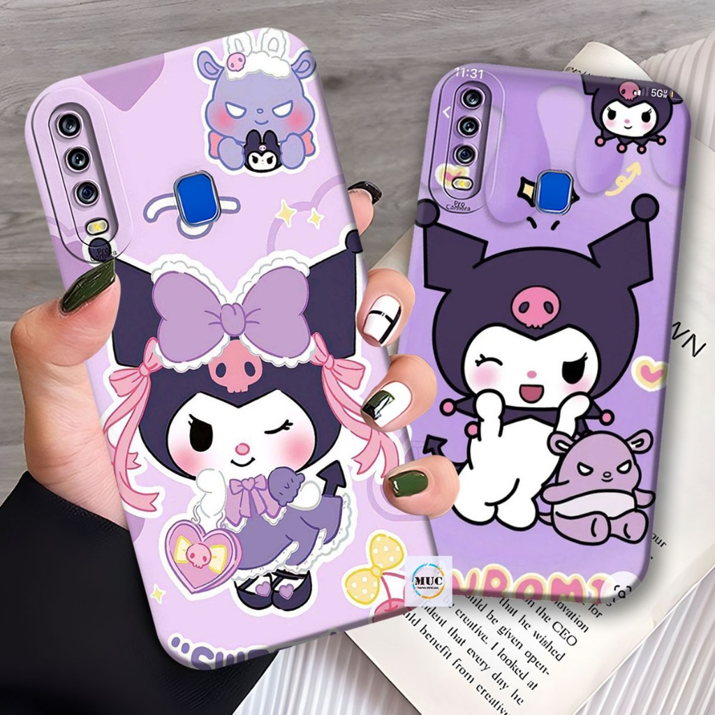 Case Vivo Y11/Y12/Y12i/Y15/Y17/Y19 Motif Kuromi Ungu Lucu - Case Kekinian - Softcase Bahan Karet - C