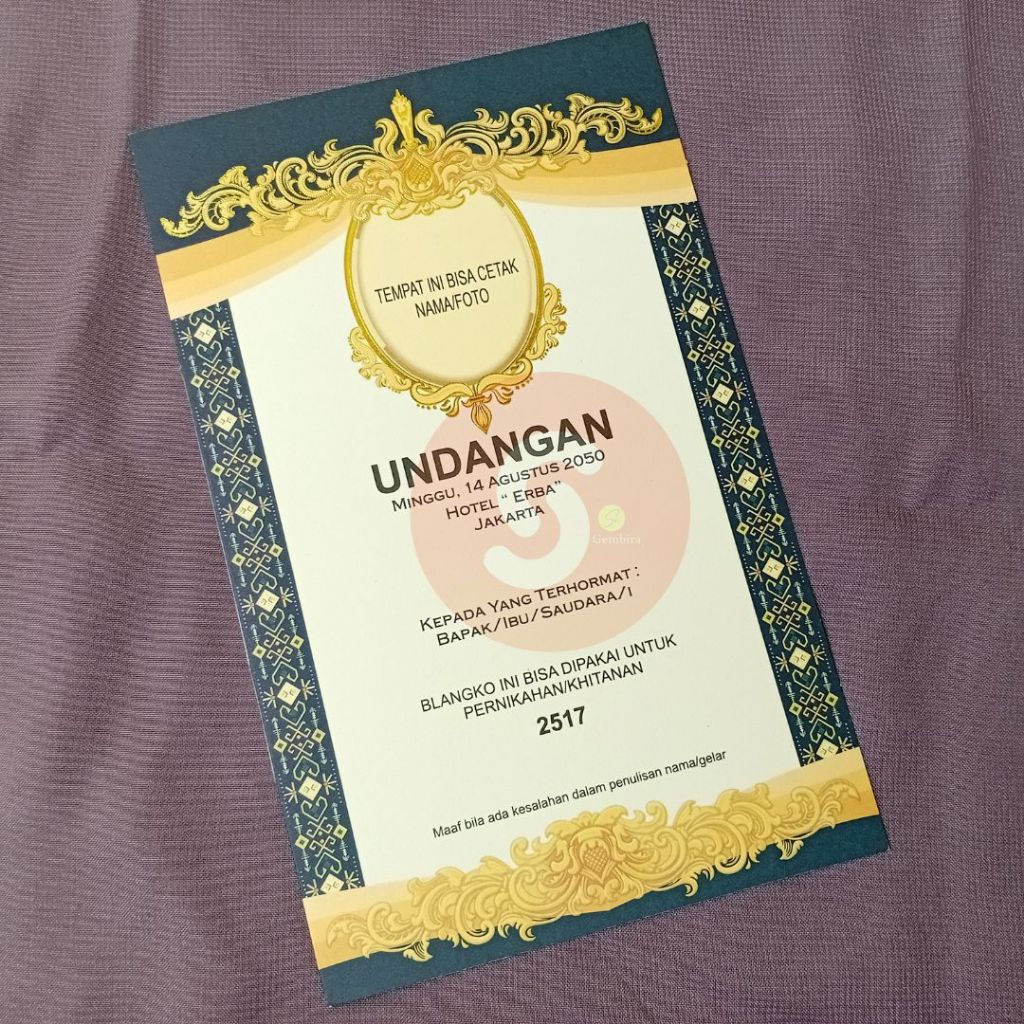 Cetak Undangan premium elegant rustis, cetak undangan pernikahan