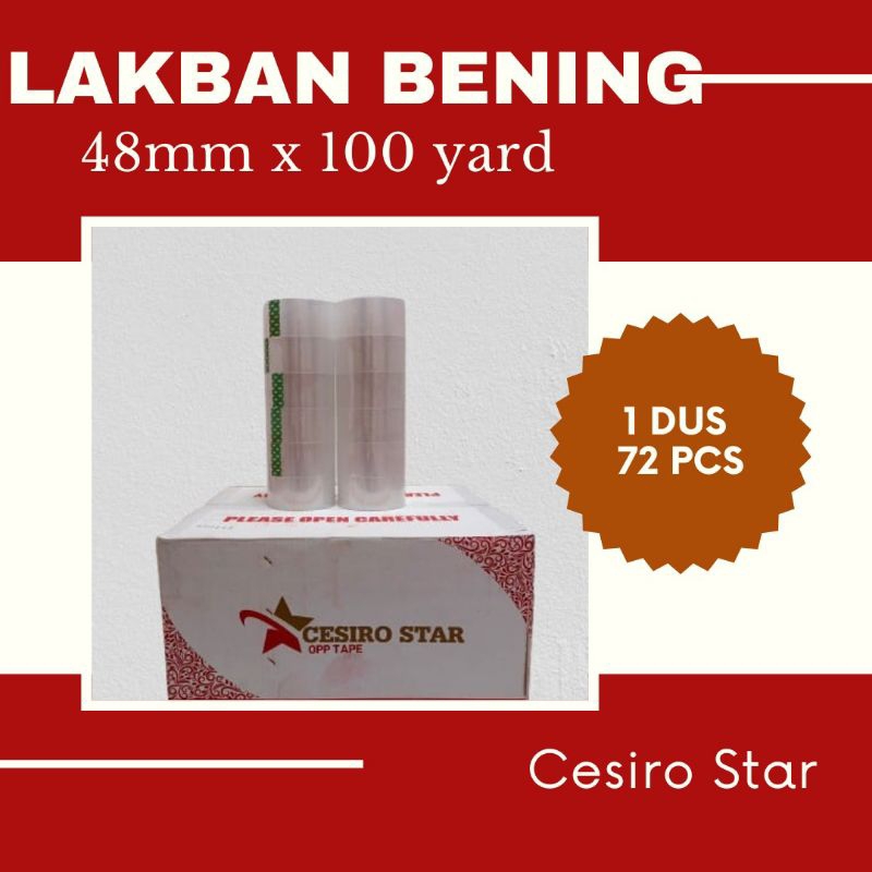 

LAKBAN BENING CESIRO STAR 48MM X 100Y (1DUS)