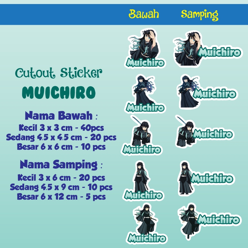 

sticker label nama cutout muichiro