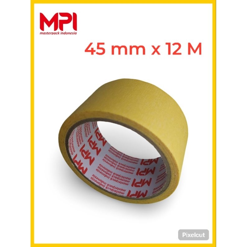 

Masking Tape | Lakban Kertas Ukuran Lebar 45 mm x Panjang 12 m Merek MPI Anti Bocor Berkualitas