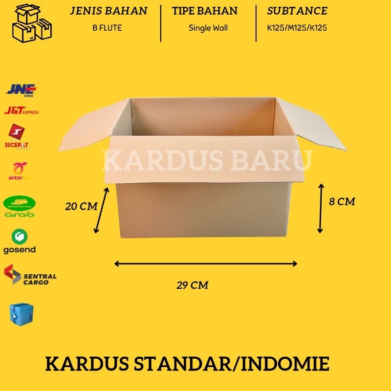 

Kardus Ukuran 29x20x8 cm | Karton Box | Dus Packing | Kardus Standar | Kotak Karton | Bahan Baru
