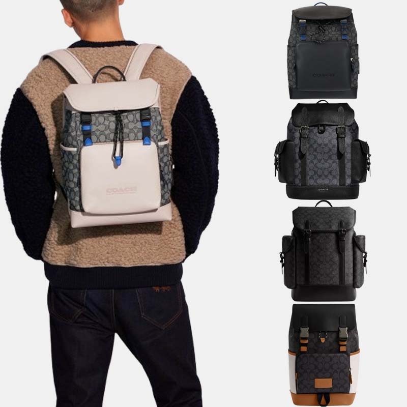 COACH League Flap Backpack In Colorblock Tas Ransel Pria Besar Tas Ransel Unisex