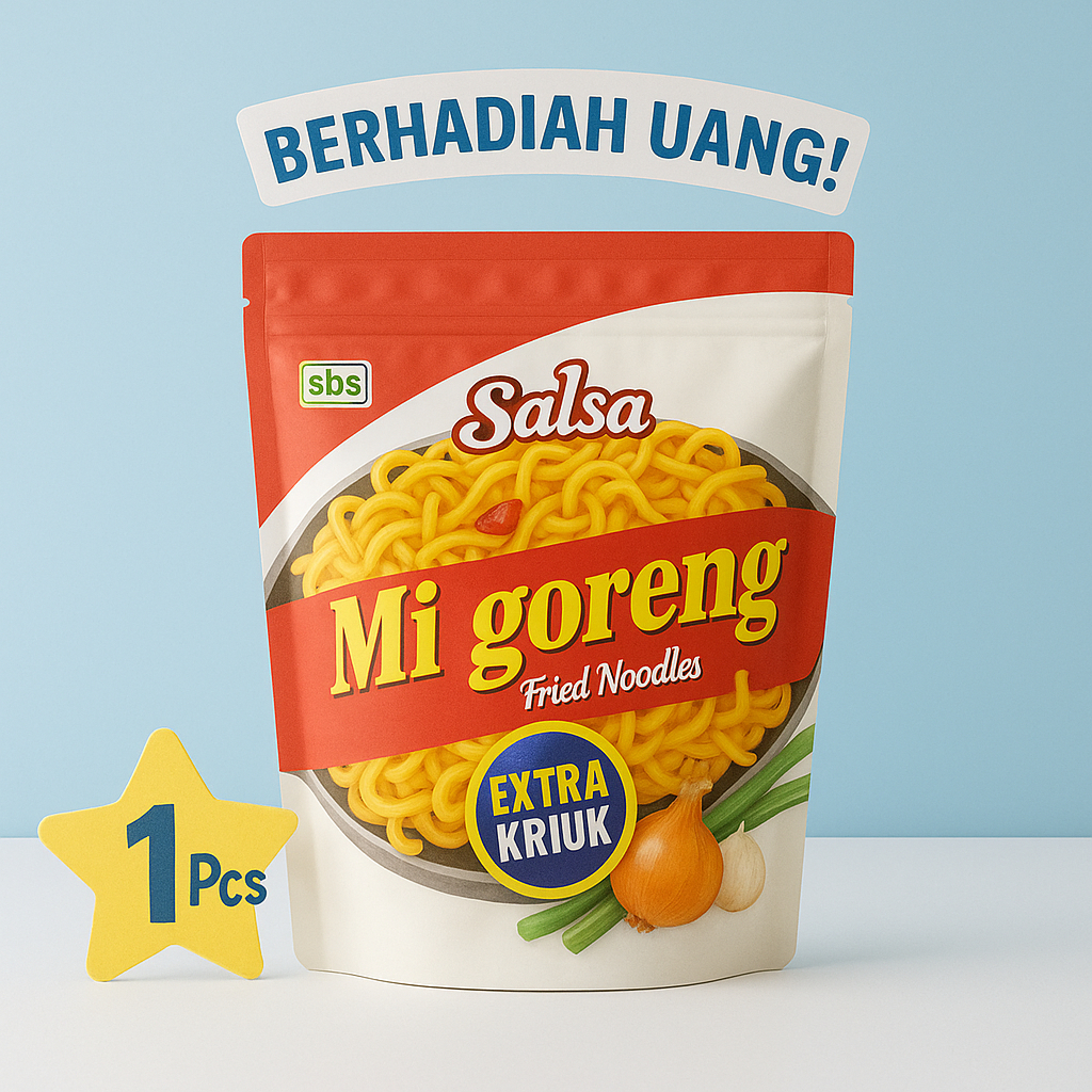 

Snack Mi Goreng Original Berhadiah Uang | Salsa Camilan Unik Mantap, Kriuk Bawang, Gurih