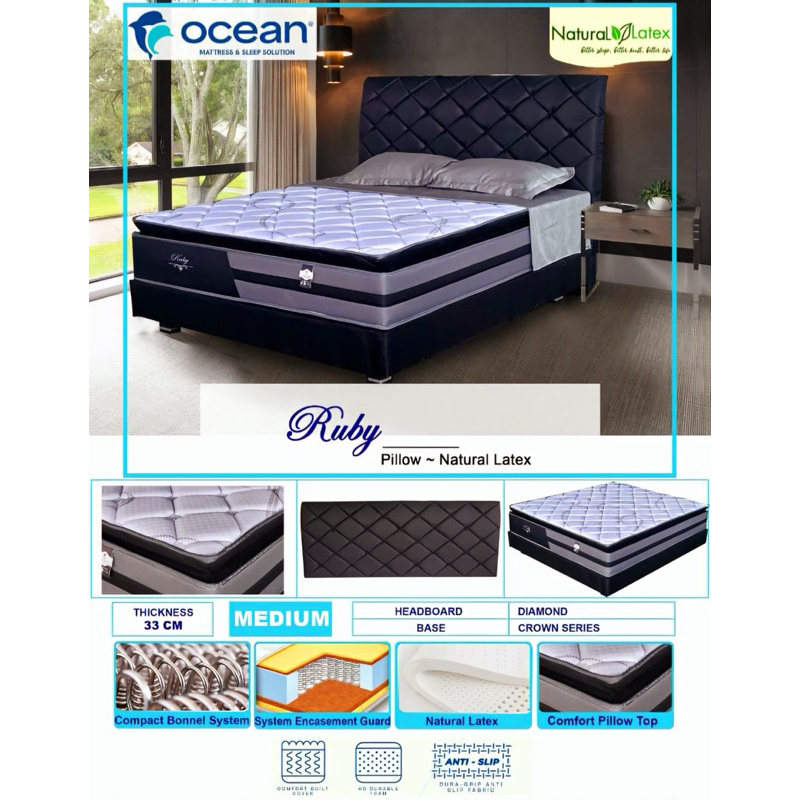 ( Pre Order ) SPRINGBED OCEAN RUBY PILLOW TOP NATURAL LATEX