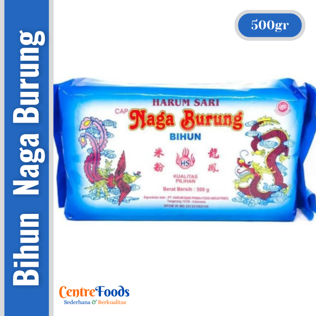 

Bihun Cap Naga Burung - HARUM SARI | 500gr [ Harga Per PCS ]