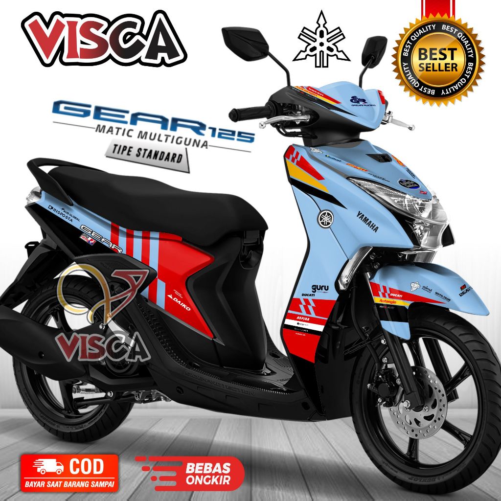 Decal Mio Gear 125 Full Body Stiker Motor Gear 125 Full Body Striping Mio Gear 125 Variasi Gresini