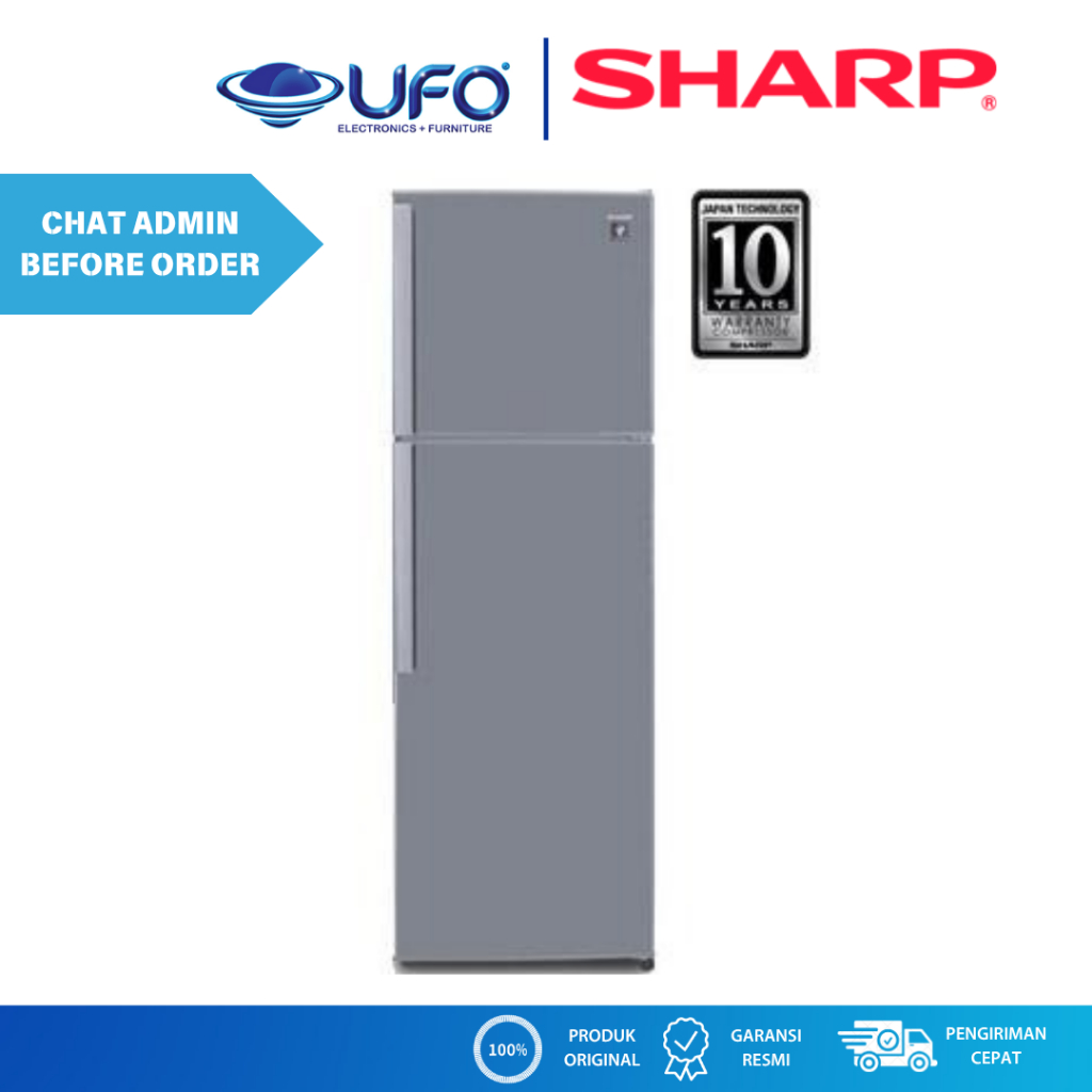 SHARP KULKAS 2 PINTU 315 LITER SJ420GPSD