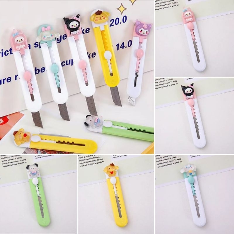 

Cutter Mini Kuromi My Melody Cinnamoroll Pochacco Pompompurin Transparan