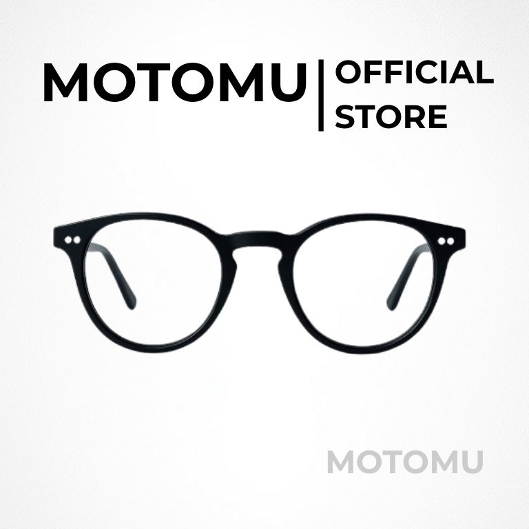 Motomu Kacamata Round Frame B048 - Kacamata Stylish Pria Wanita Ringan dan Nyaman