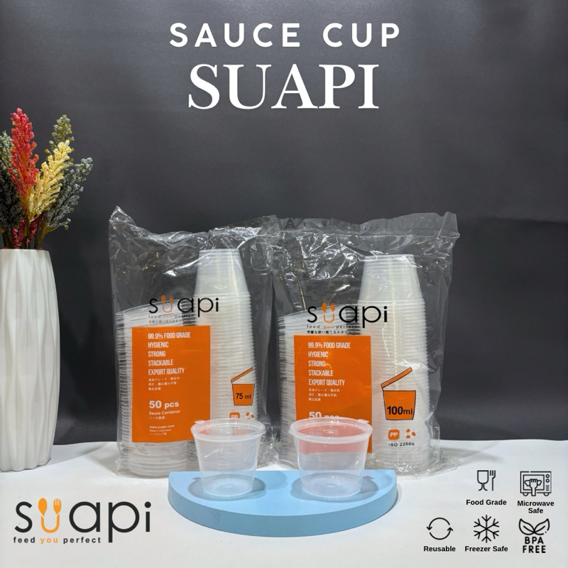 Thinwall Sauce Cup Suapi 75 100 Ml Wadah Topping, Saus, Bumbu
