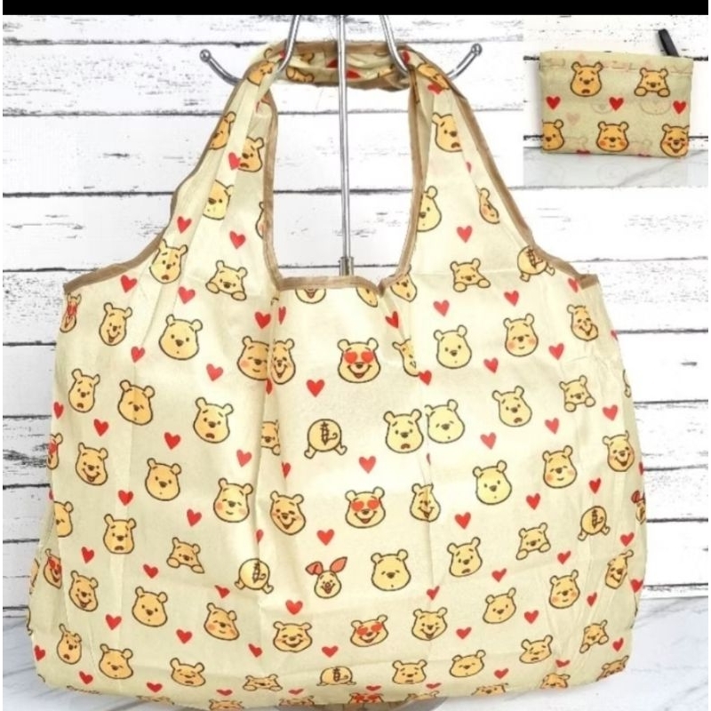 Tote bag winnie the pooh tas winnie the pooh shopping bag winnie the pooh tas wanita lipat karakter 