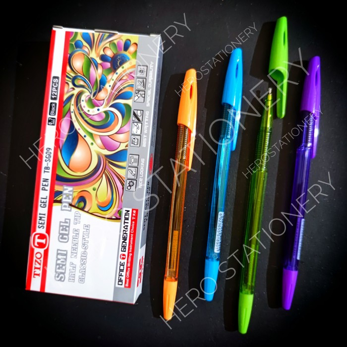 

Pulpen Tizo Hitam Semi Gel Pen TB-SG09 [ 1 lusin]
