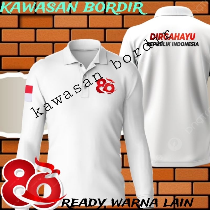 polo shirt HUT RI ke 80 kaos HUT RI ke 80 seragam HUT RI ke 80 kaos kemerdekaan baju kemerdekaan ser
