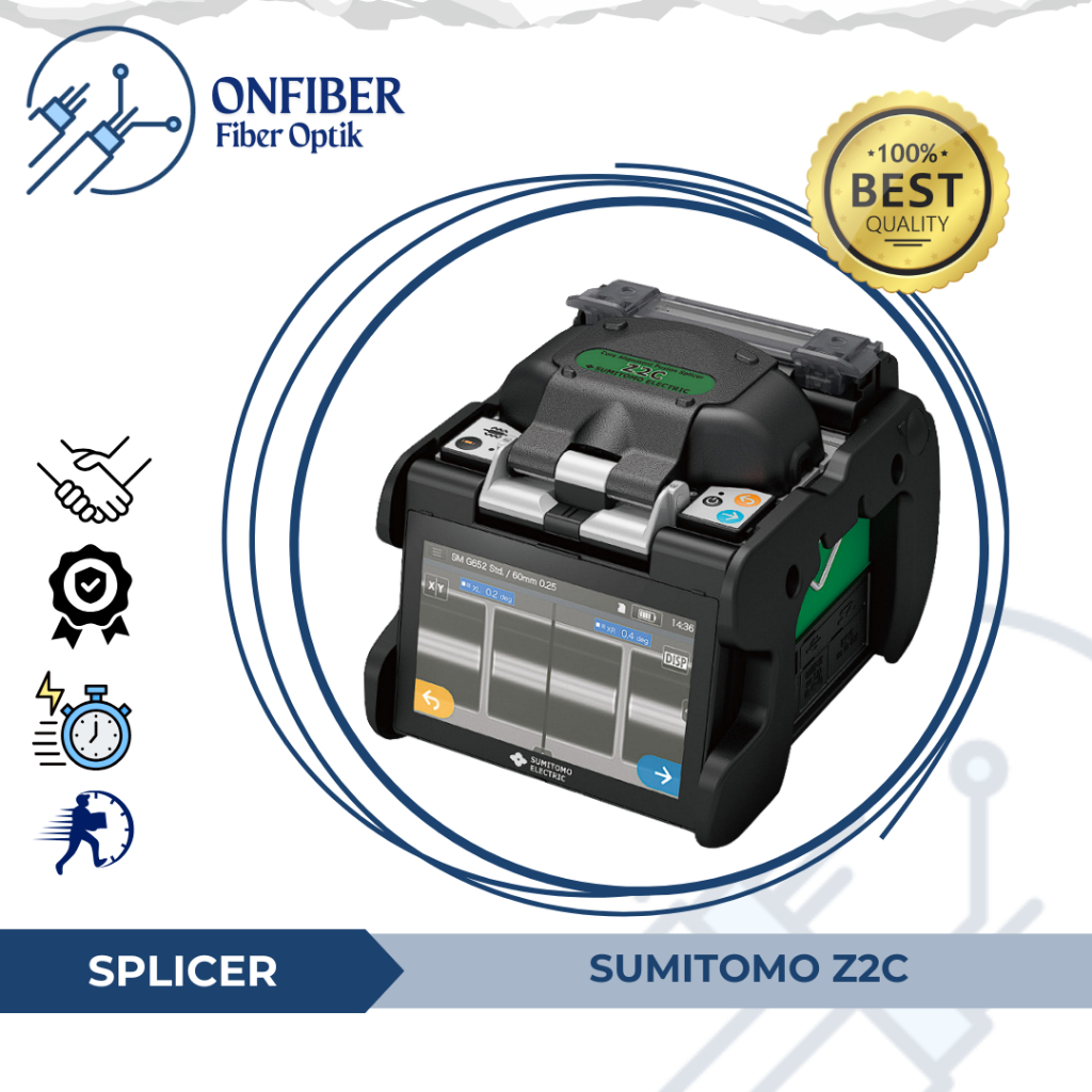 Splicer Sumitomo Z2C – Mesin Penyambung Fiber Optik Core Alignment, NanoTune AI, IP52