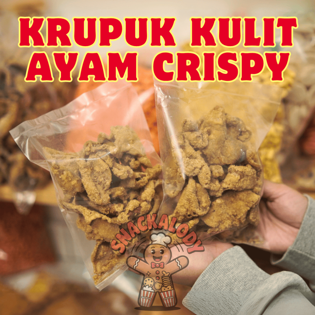 

PROMO!!! Keripik Kulit Ayam Crispy 100gr | Kulit Renyah Gurih - Snackalody