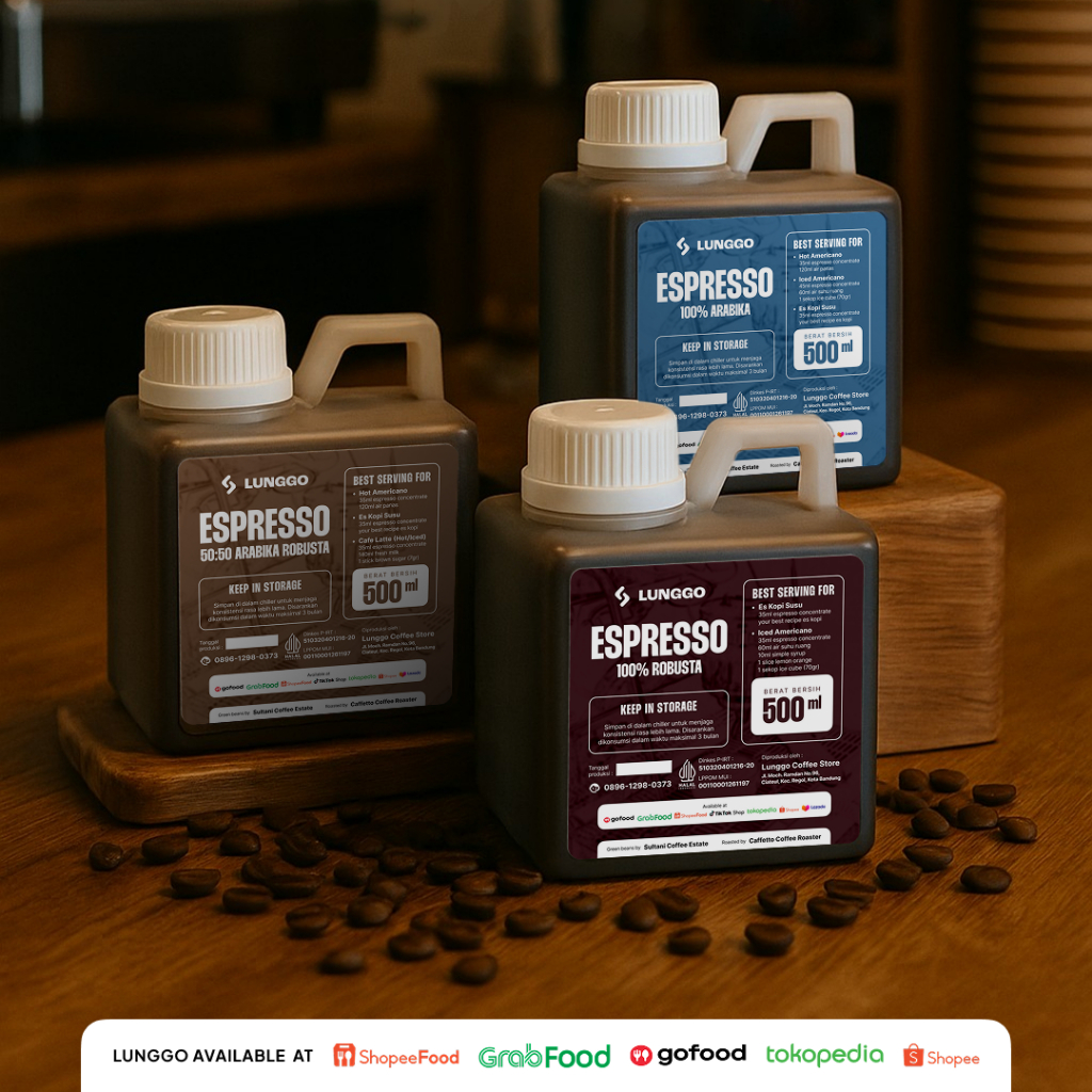 

PAKET kopi Espresso Concentrated - Espresso Cair 100% Pure [ paket 3 variant ] Kopi biji bubuk ekstrak Konsentrat Murni 500ml untuk Es Kopi Susu americano kopi hitam dari bahan kopi puntang specialty