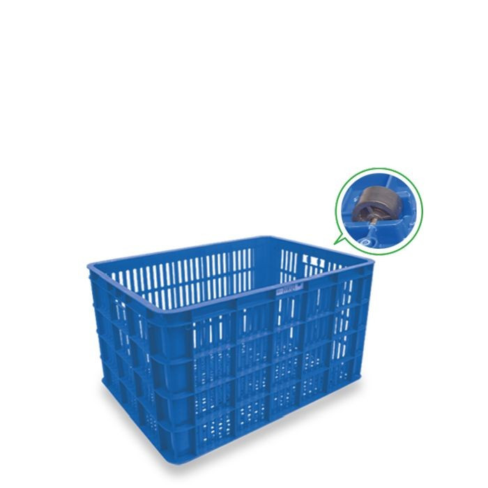 80x60x45 Keranjang Industri Green Leaf 2223L Box Rak Krat Plastik Container Bolong 2223 L