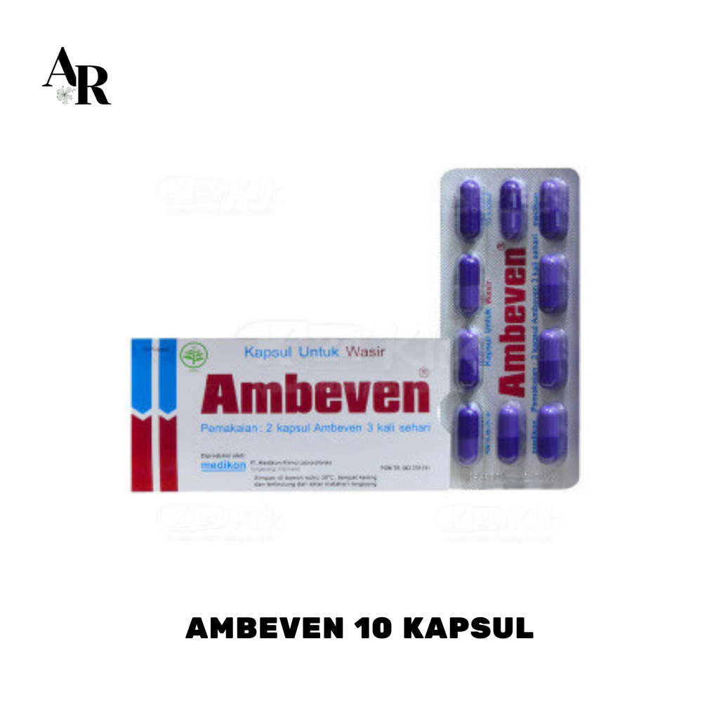 Ambeven Strip Isi 10 Kapsul / Obat Wasir Ambeien / Ambeven