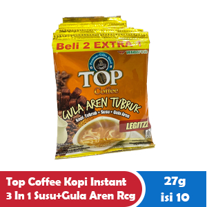 

TOP COFFEE KOPI INSTANT 3 IN 1 SUSU+GULA AREN RCG 10x27g