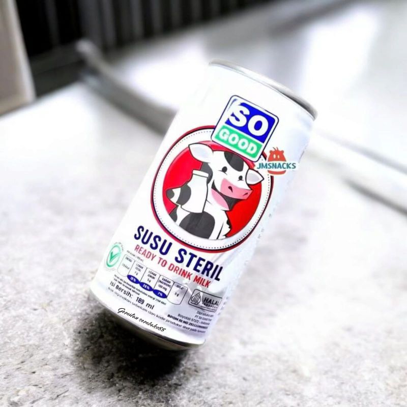 SO GOOD SUSU SAPI STERIL KALENG 189 ML / SUSU SAPI MURNI