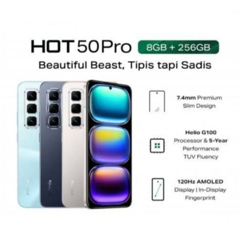 HP INFINIX HOT 50 PRO 8/256 GB - INFINIX HOT 50 PRO RAM 8GB ROM 256GB RESMI