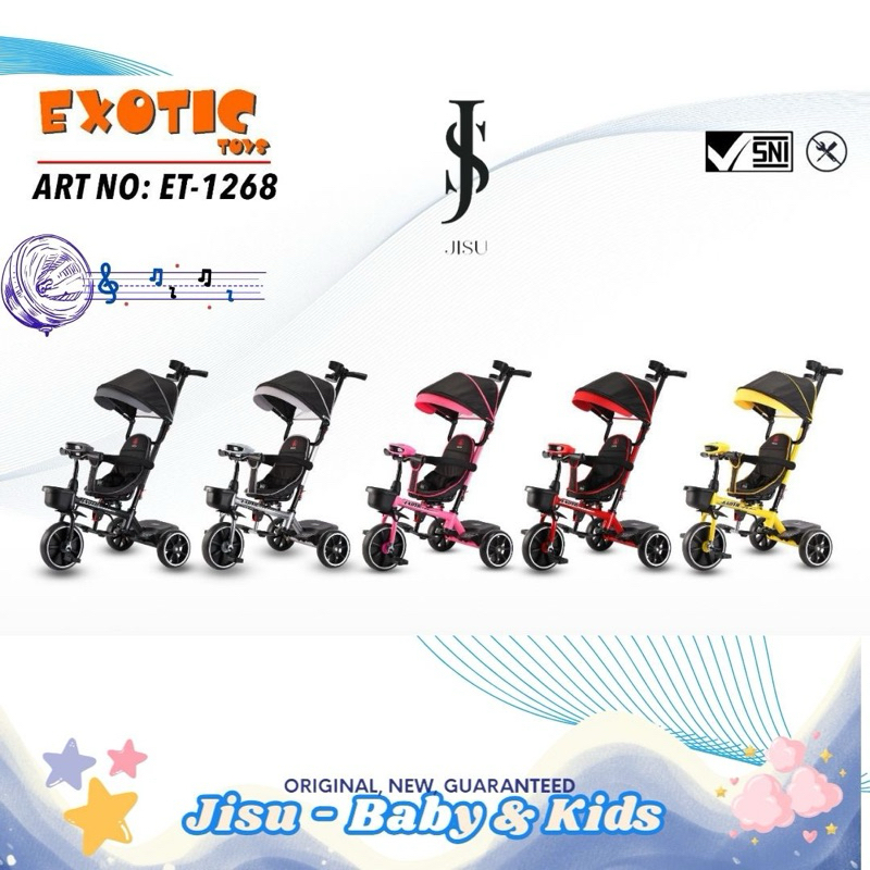 EXOTIC TRICYCLE ET-1268 Sepeda Anak Roda Tiga