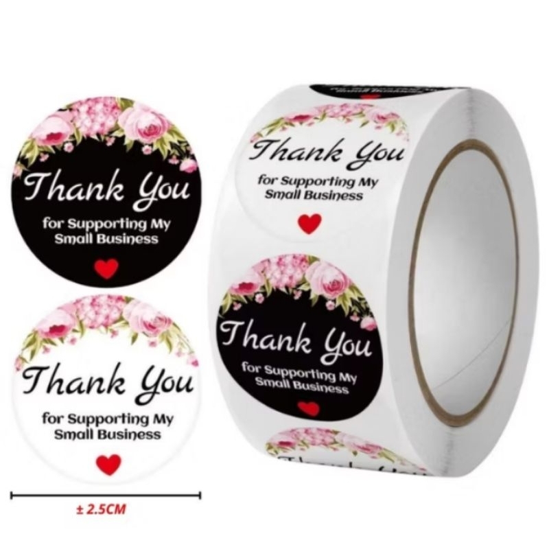 

Sticker Thank You Roll Isi 500 Pcs Stiker Terima Kasih Warna Self Adhesive Seal Label