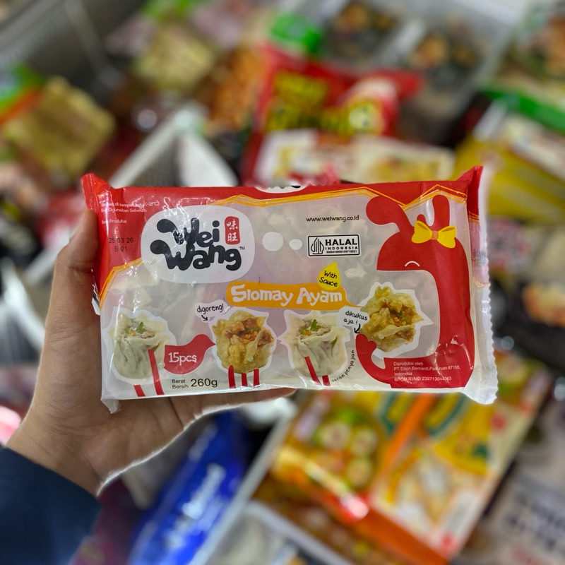 

Wei Wang Siomay Ayam 260gr Isi 15 Pcs