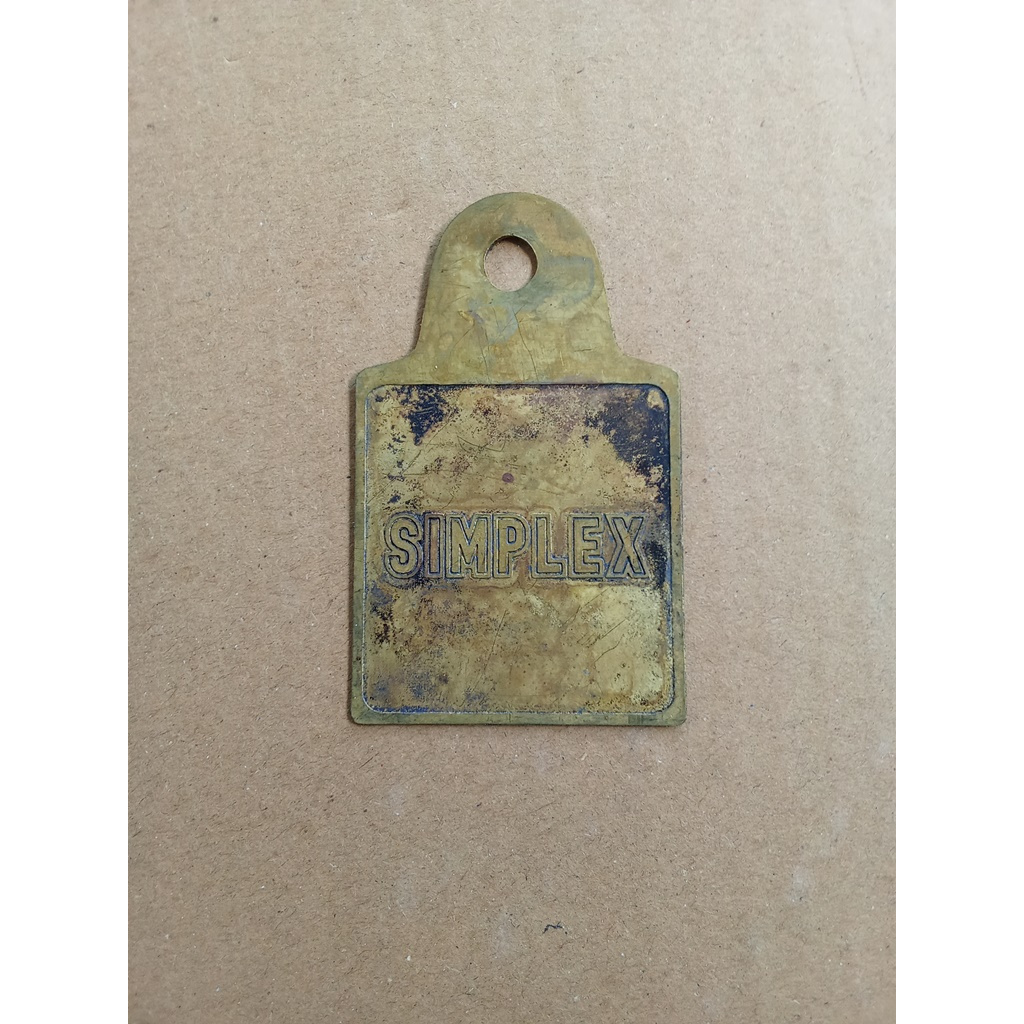Emblem stir stang Simplex sepeda onthel tulisan simplex