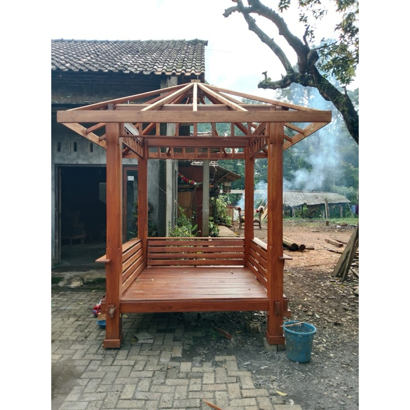 Gazebo | Gazebo jati | Gazebo glugu kelapa | Gazebo garden