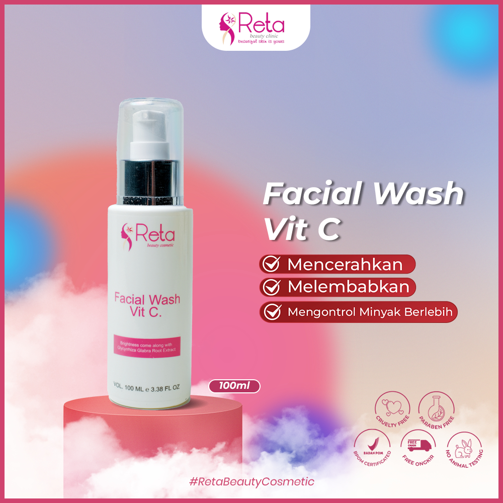 Facial Wash Vitamin C/pembersih wajah/reta beauty clinic/Sabun/sabun pembersih wajah/Face Wash Vit C