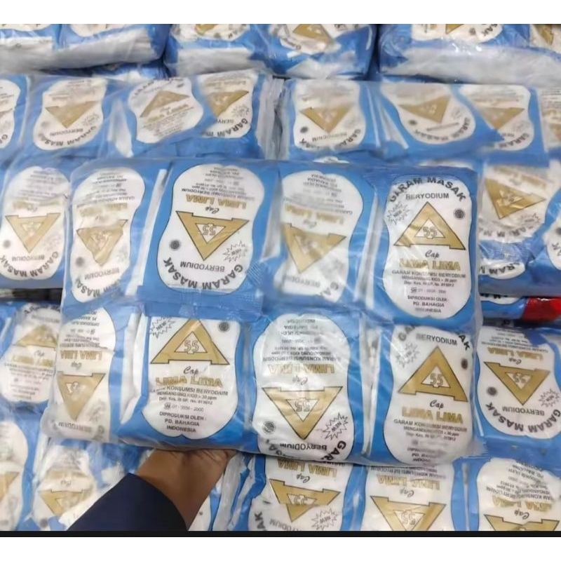 

paket murah garam dapur cap lima lima isi 20 pcs