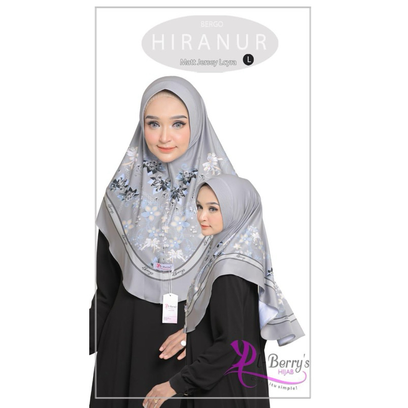 EL BERRYS HIRANUR L // HIJAB BERGO MOTIF PRINTING HIRANUR L BY EL BERRYS